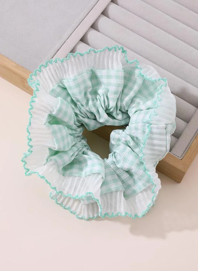 تايك تو Plaid Hair Scrunchie