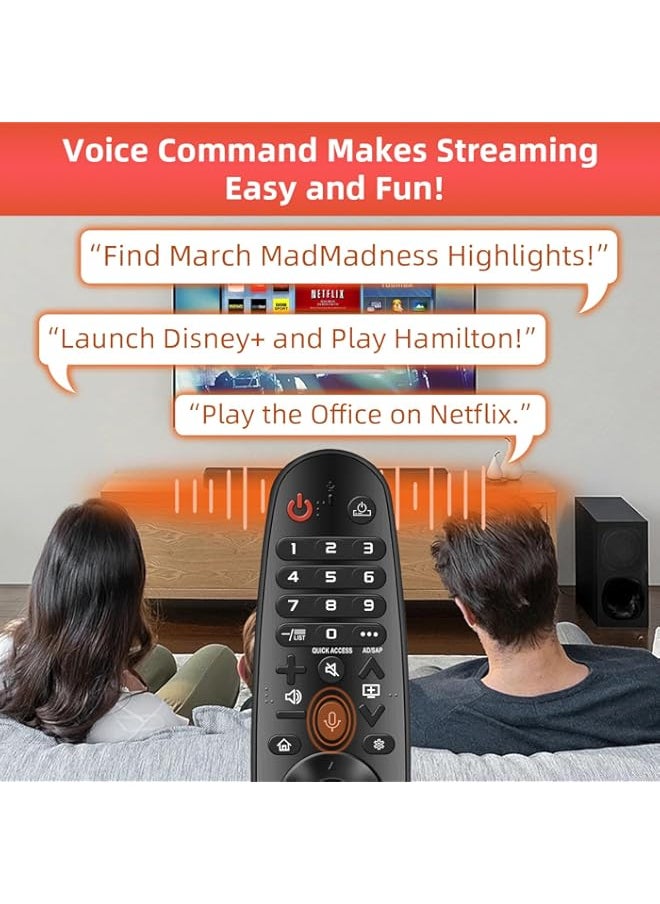 Nettech for LG Remote for LG Smart TV from 2019-2022. for Magic LG TV Remote Replacement MR20GA with Voice and Pointer Function. for LG WebOS ThinQ AI UHD OLED 4K Models. 2-Year Full Warranty.