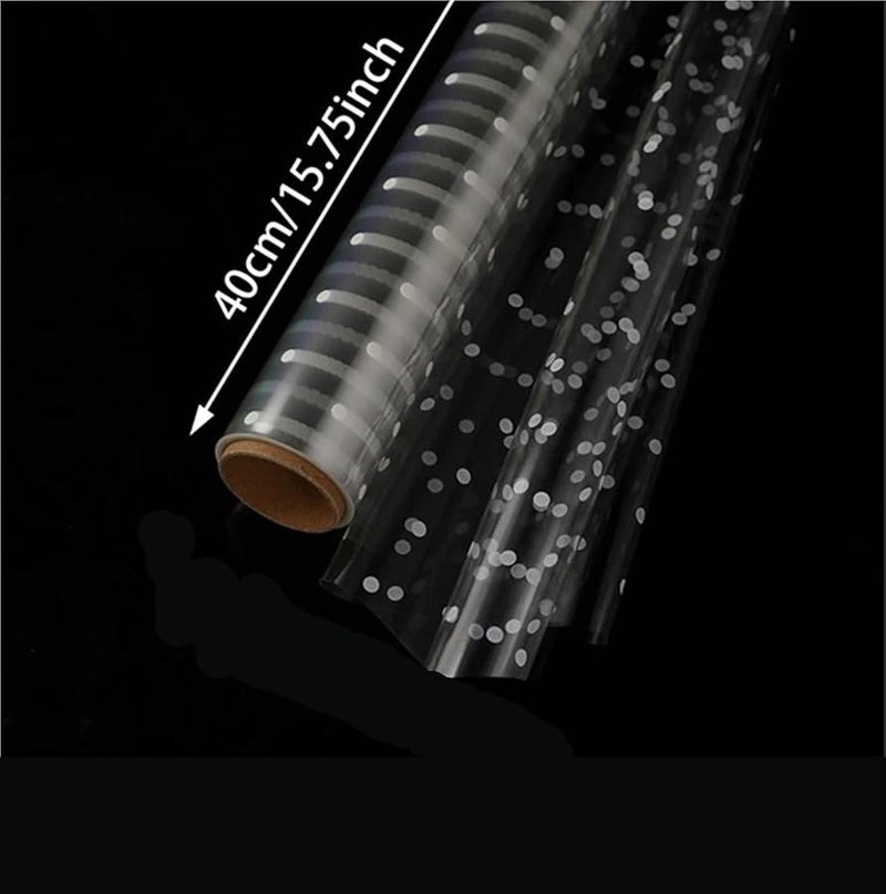 غلاف فيلم PVC من السيلوفان الشفاف لفة لتغليف سلال باقات الزهور الهدايا ورق تغليف حرف يدوية DIY مقاس 3 متر قطعة واحدة لون 03 - Image 3