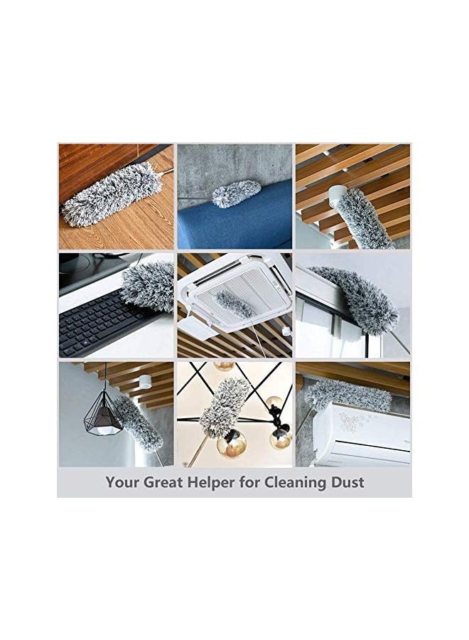 promass Microfiber Duster with Extension Pole with Protective Head Cap -No Scratch to Ceiling,Extra Long 100 inches Feather Duster for Cleaning High Ceiling Fan,Interior Roof,Cobweb,Gap Dust - Image 4