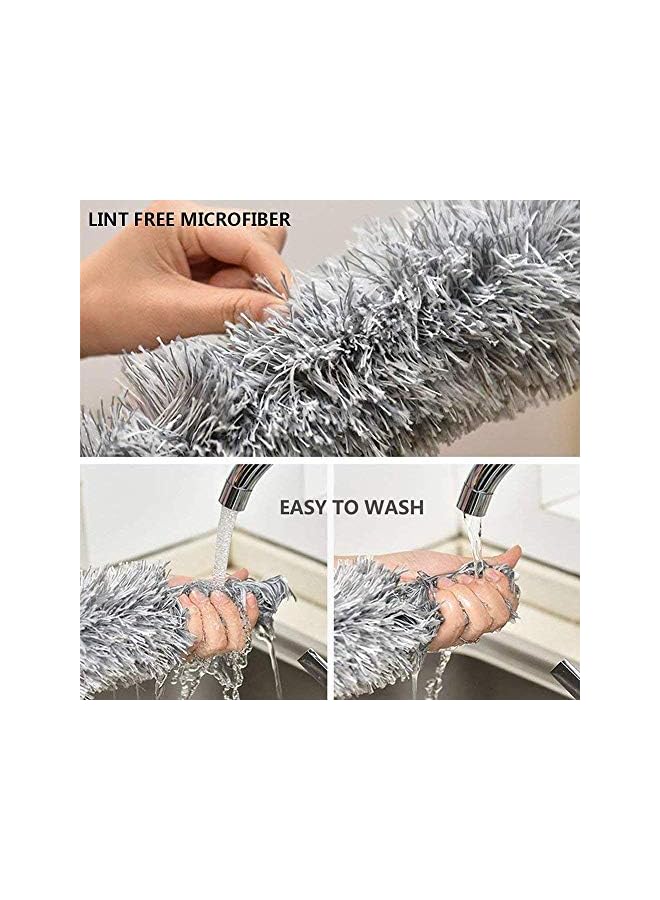 promass Microfiber Duster with Extension Pole with Protective Head Cap -No Scratch to Ceiling,Extra Long 100 inches Feather Duster for Cleaning High Ceiling Fan,Interior Roof,Cobweb,Gap Dust - Image 5