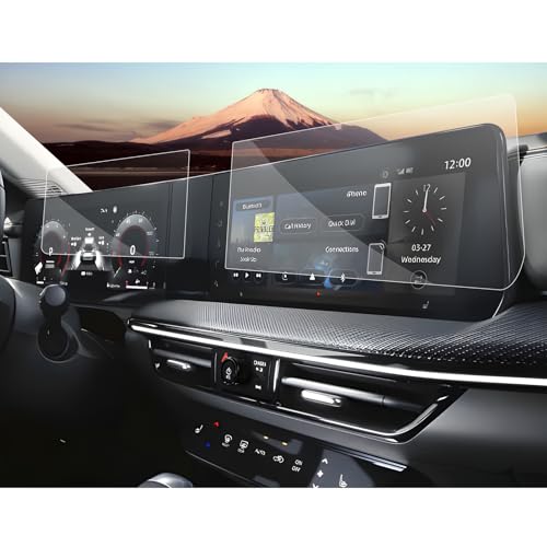 SXCY 4 قطع لحماية شاشة نيسان كيكز 2025 [GPS + داش] ملحقات كيكز 2025 [تنقل + أدوات] واقي شاشة المعلومات والترفيه 2025 كيكز - Image 1