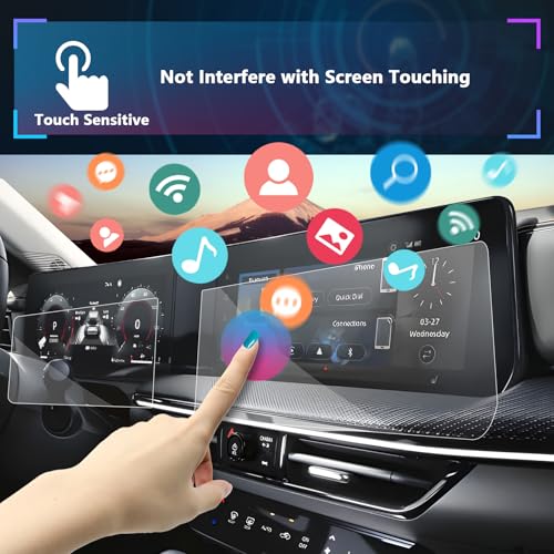SXCY 4 قطع لحماية شاشة نيسان كيكز 2025 [GPS + داش] ملحقات كيكز 2025 [تنقل + أدوات] واقي شاشة المعلومات والترفيه 2025 كيكز - Image 3