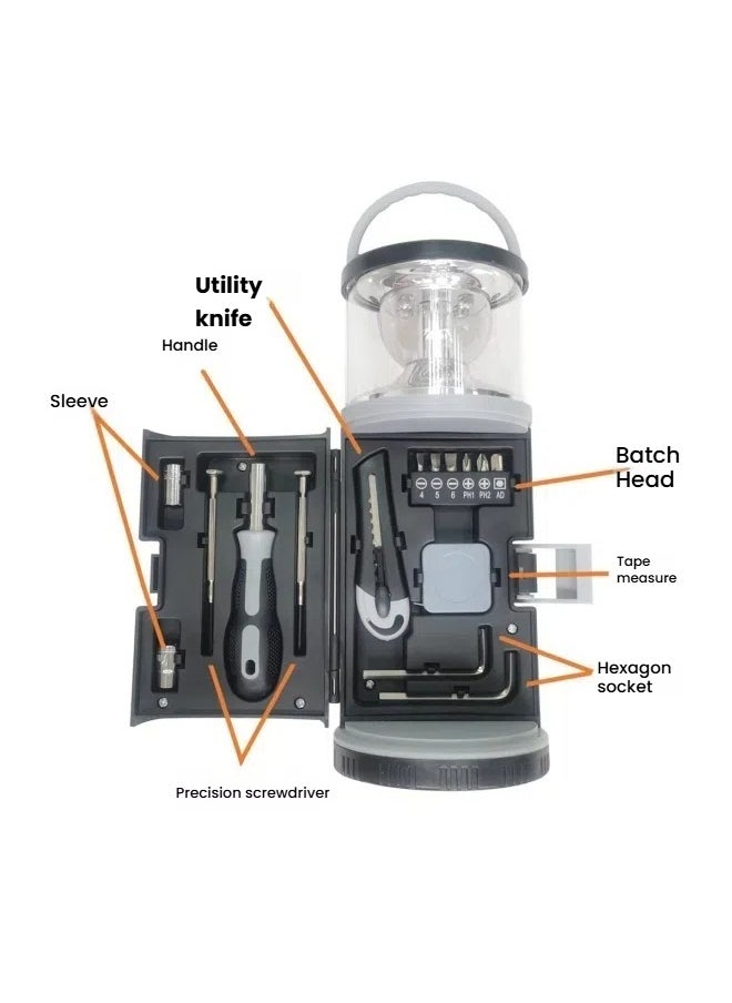 General Outdoor household camping lamp tool set portable lamp horse lamp hardware tool set  - Image 3