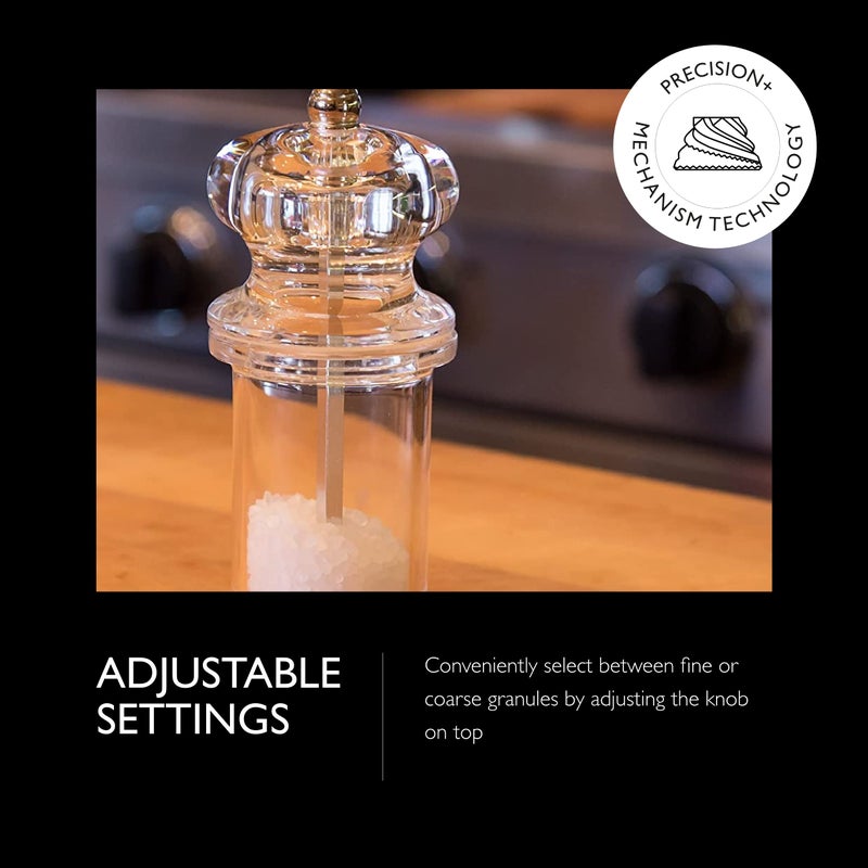 COLE & MASON 505 Salt Grinder - Clear Acrylic Mill Includes Precision Mechanism and Premium Sea Salt - Image 3