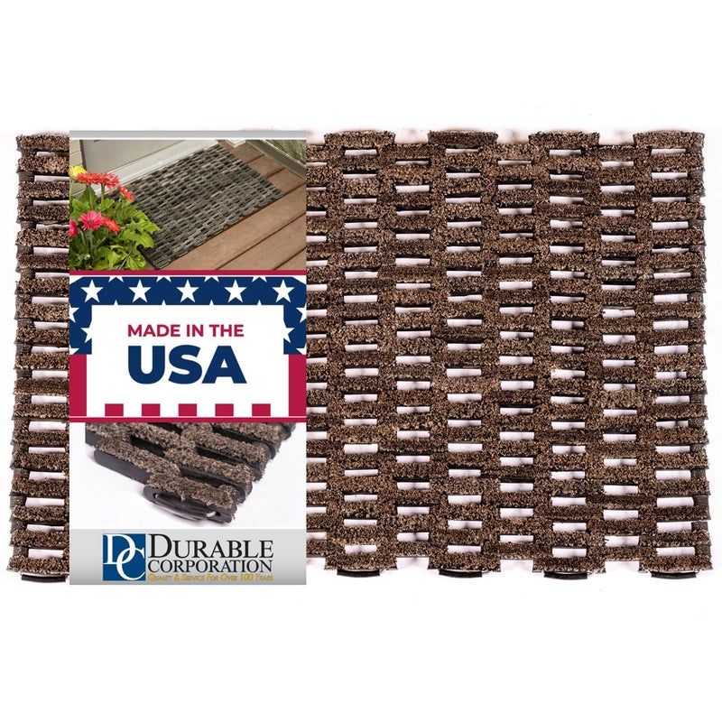 Durable Corporation400S2436 DuraRug Recycled Fabric TireLink Outdoor Entrance Mat 24 x 36Black