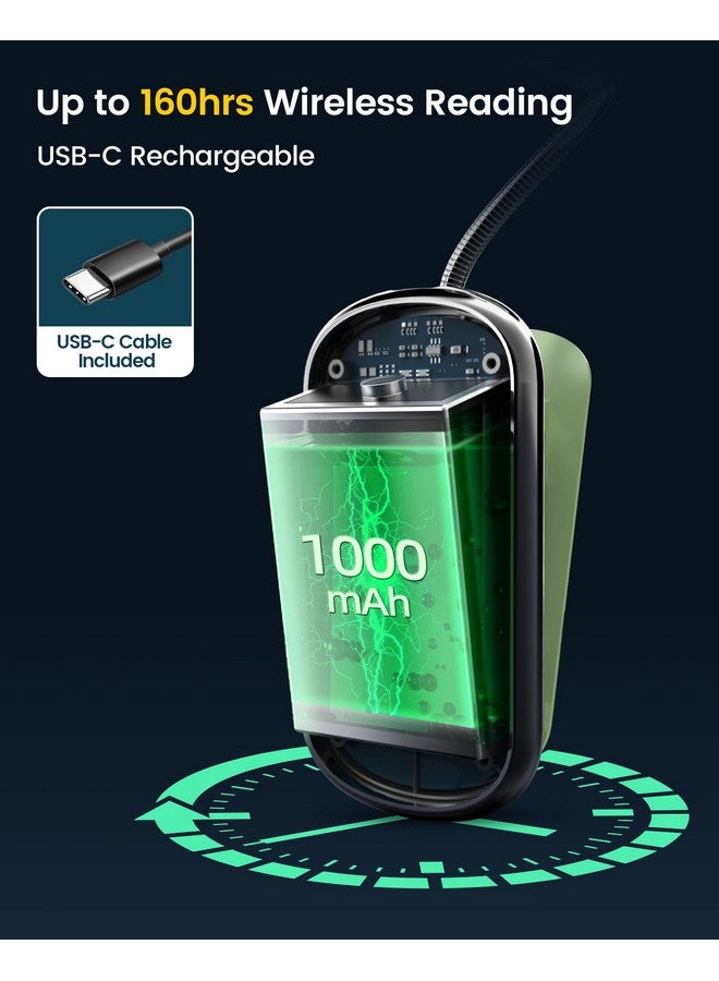 Glocusent Posh Premium Book Light for Reading in Bed with Timer, 16-LED Rechargeable Reading Light Runs 160hrs, 1800K Eyecaring Clip on Book Light, 3 Colors & 5 Brightness Levels, Perfect for Readers - Image 4