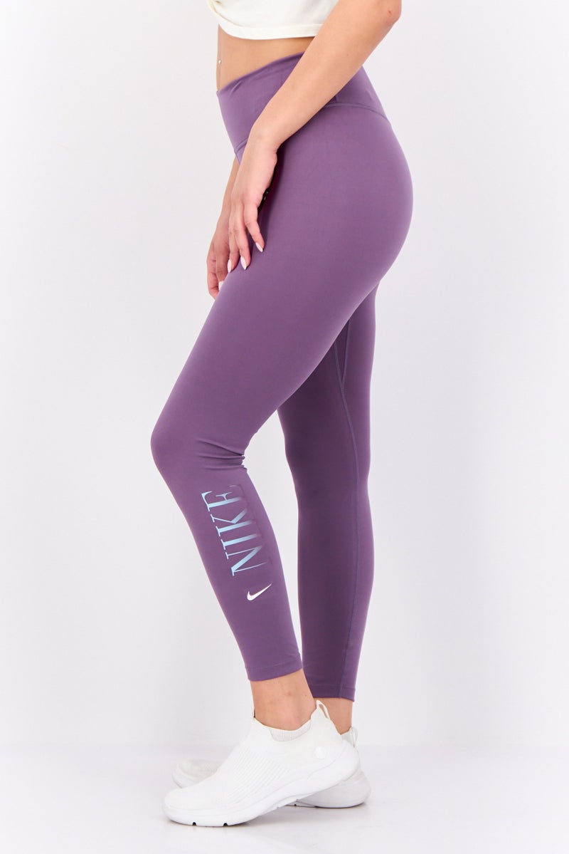 Nike Women Dri-Fit Training 7/8th Leggings, Purple - Image 3