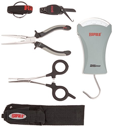 Rapala Combo Pack 6 1/2 Pliers / 5 1/2 Forceps / 25 lb.Scale / Clipper/ Sheath - Image 3