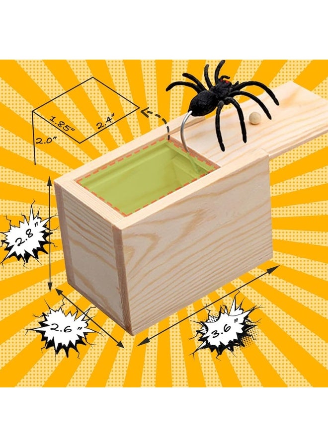 Jishi Prank Gift Box with Spider Surprise  Hilarious Gag for Adults Kids  Wooden Prank Box for Cash Gifts Christmas Stocking Stuffers - Image 2