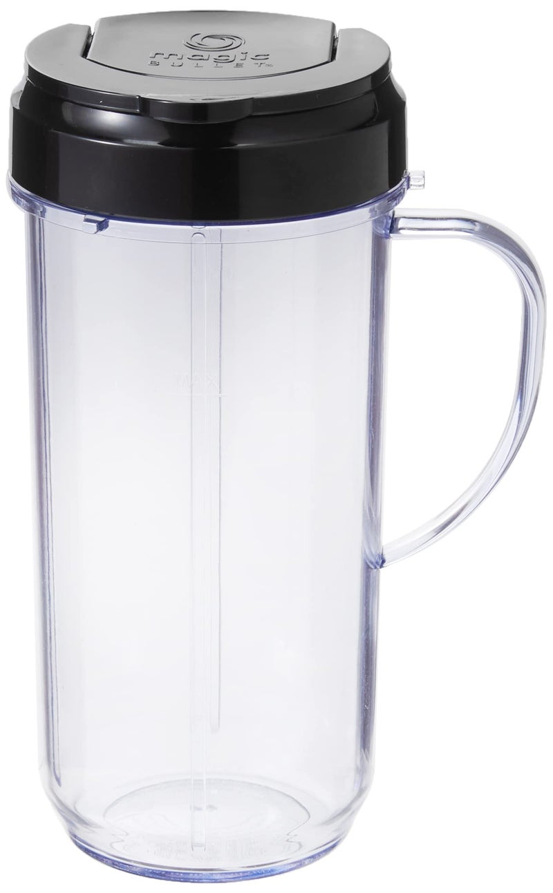 Magic Bullet كوب السفر سحري 22 أونصة مع غطاء قابل للطي، أسود - Image 4