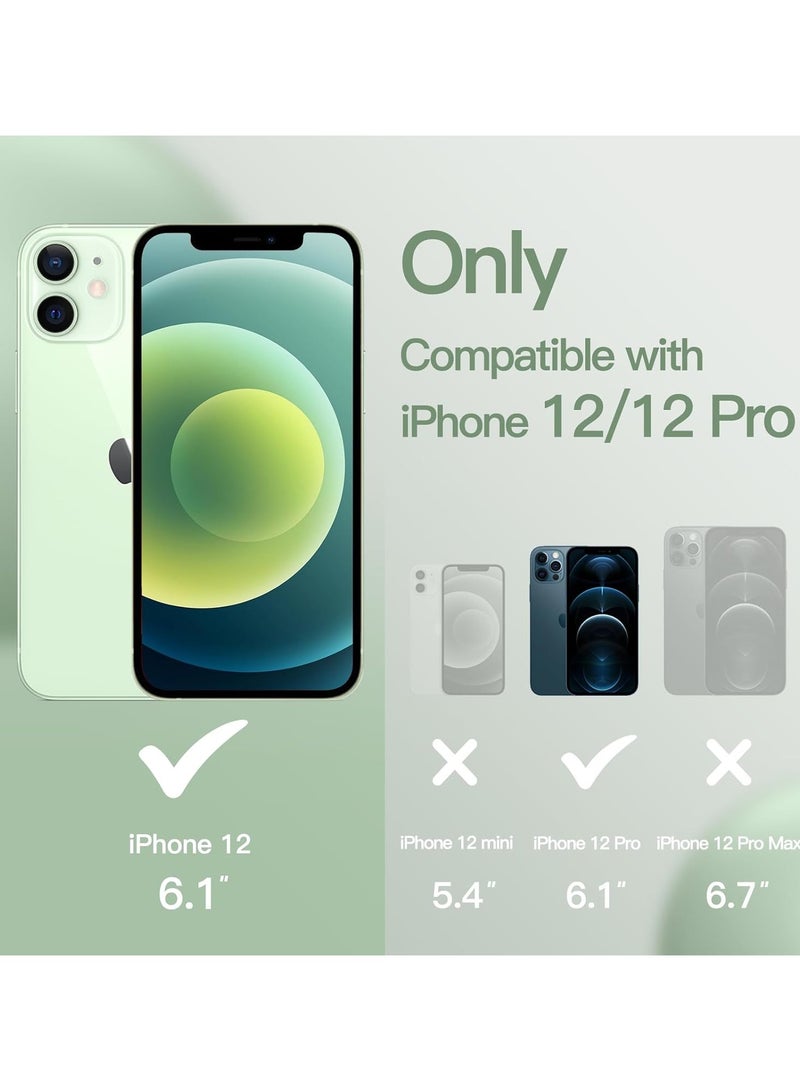 أكاليكس جراب سيليكون متوافق مع iPhone 12/12 Pro، سيليكون سائل رفيع، طبقات من المطاط الهلامي الناعم المقاوم للصدمات، جراب حماية للهاتف مع بطانة من مادة TPU (أخضر فاتح) - Image 2