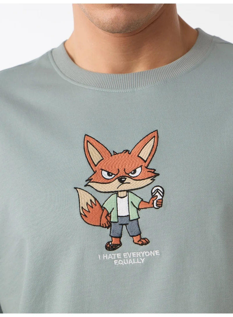 The Souled Store  The Souled Store: Hating Fox Men and Boys Half Sleeves Round Neck Graphic Printed Cotton Oversized Lightweight Casual Streetwear T-Shirt for Men | Best Price UAE