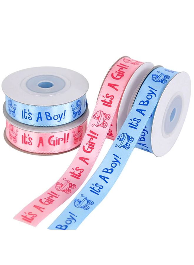 10 Yard Pink Blue Satin Ribbon For Gender Reveal Baby Shower Party Decorations - Image 2