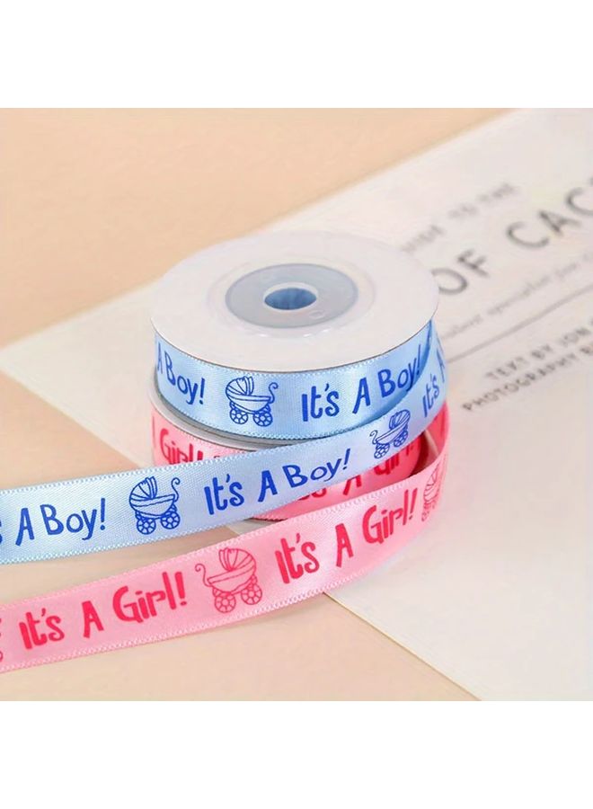 10 Yard Pink Blue Satin Ribbon For Gender Reveal Baby Shower Party Decorations - Image 5