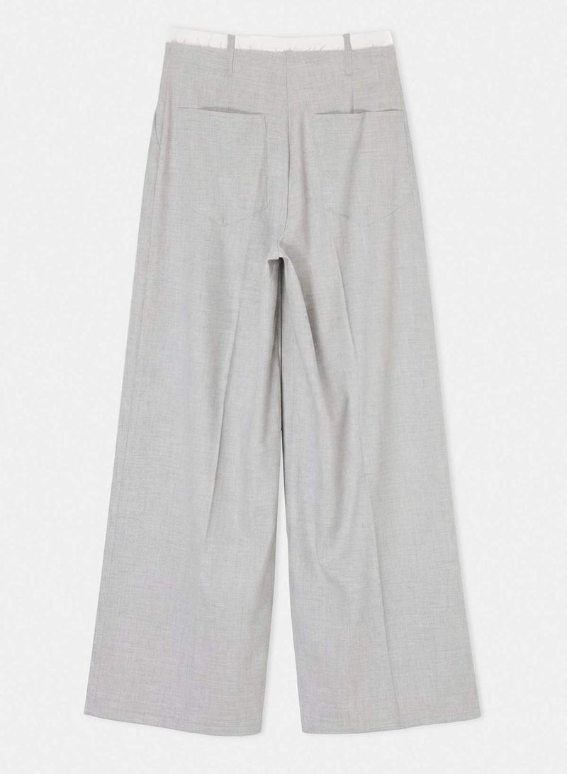 trendyol Gray Waist Detailed Wideleg Trousers - Image 5