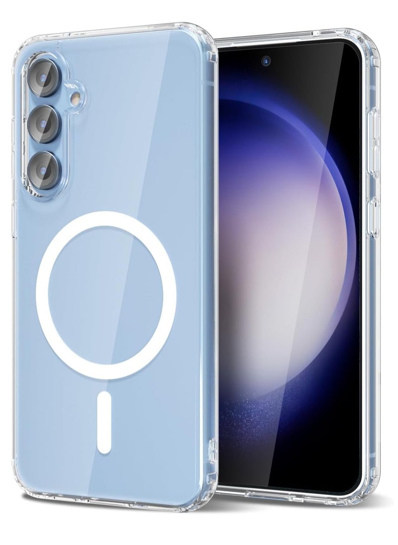 MIGOFAST Magnetic Case for Samsung Galaxy S23, Slim Bumper Clear Back Case Compatible with Magsafe Card Wallet & Wireless Charger Shockproof Magsafe Magnet Liquid Silicone Back Cover for Samsung Galaxy S23 5G  - Image 1
