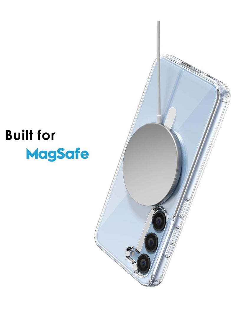MIGOFAST Magnetic Case for Samsung Galaxy S23, Slim Bumper Clear Back Case Compatible with Magsafe Card Wallet & Wireless Charger Shockproof Magsafe Magnet Liquid Silicone Back Cover for Samsung Galaxy S23 5G  - Image 3