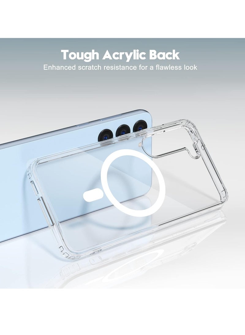 MIGOFAST Magnetic Case for Samsung Galaxy S23, Slim Bumper Clear Back Case Compatible with Magsafe Card Wallet & Wireless Charger Shockproof Magsafe Magnet Liquid Silicone Back Cover for Samsung Galaxy S23 5G  - Image 4