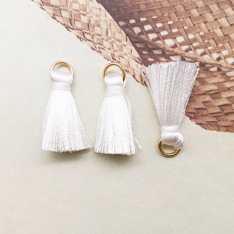 1 tassel handmade multicolor wholesale DIY handmade earrings keychain bag pendant accessories tassel hanging tassel Milky tassel -14725