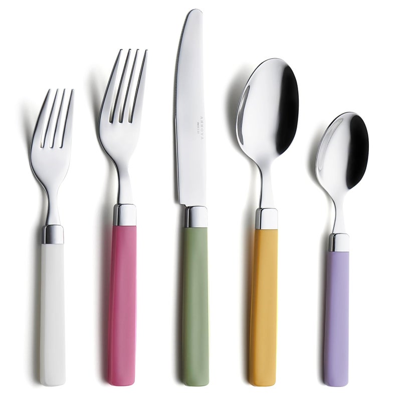 Annova Annova ANNOVA 20 Pieces Stainless Steel Flatware/Cutlery Set - Color Handles - 4 x Dinner Forks, 4 x Salad Forks, 4 x - Image 1