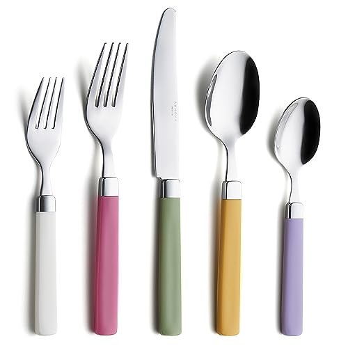 Annova Annova ANNOVA 20 Pieces Stainless Steel Flatware/Cutlery Set - Color Handles - 4 x Dinner Forks, 4 x Salad Forks, 4 x - Image 2