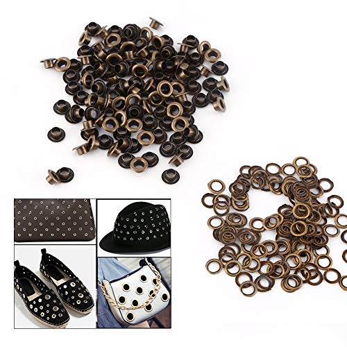 Hilitand 100pcs Metal Eyelets Kits, Small Grommets with Washers Fastener for Leather Craft DIY Sewing(6mm) - Image 2