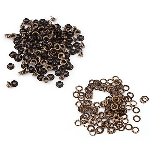 Hilitand 100pcs Metal Eyelets Kits, Small Grommets with Washers Fastener for Leather Craft DIY Sewing(6mm) - Image 1