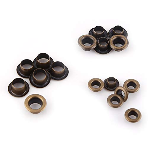 Hilitand 100pcs Metal Eyelets Kits, Small Grommets with Washers Fastener for Leather Craft DIY Sewing(6mm) - Image 5