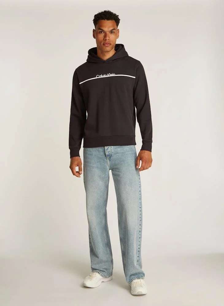 كالفن كلاين Graphic Print Pullover Hoodie