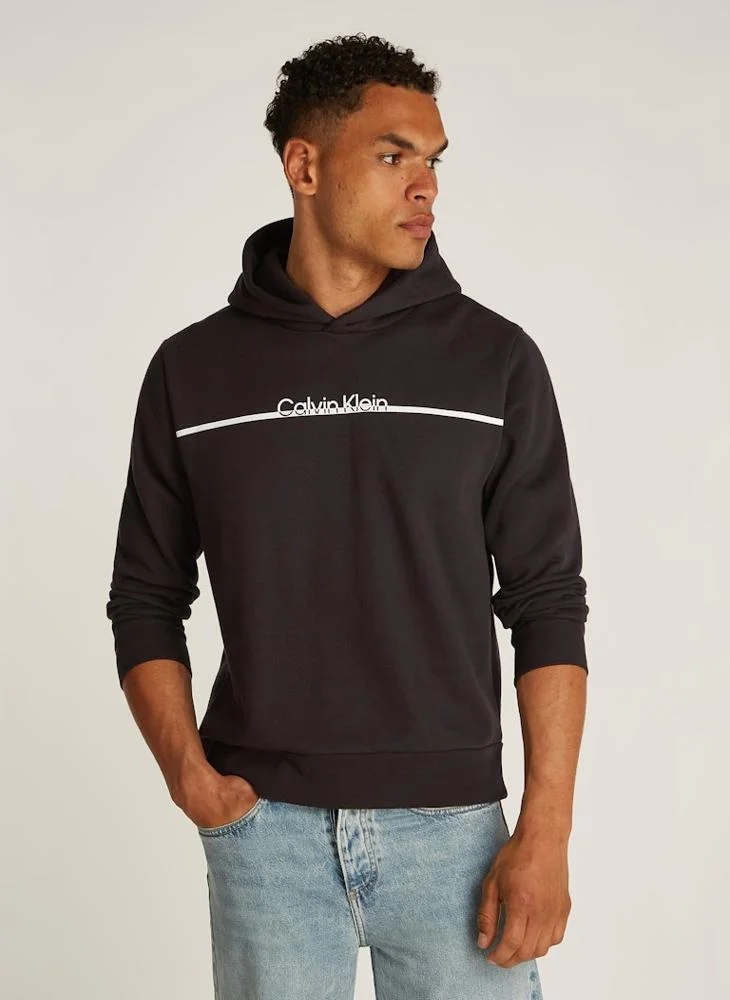 كالفن كلاين Graphic Print Pullover Hoodie