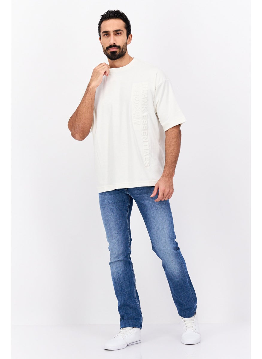 Men Crew Neck Short Sleeve Brand Logo T-Shirts, Off White - pzsku/Z170BDEF5688594B2F01FZ/45/_/1737642639/5cf3393a-6fc5-49ad-aa9d-a35310cf9fe4