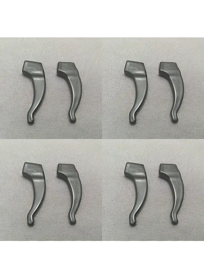 8 قطع سوداء من أغطية صدغ النظارات المضادة للانزلاق، واقيات الأذن اللينة من القماش للنظارات - Image 5