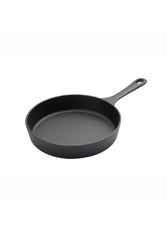 Telssida Thick Cast Iron Small Flat-bottom Pan, Steak Griddle, Non-stick Egg Pan, Baby Food Pot, Raw Iron Breakfast Pan, Slightly Concave Oil-gathering - Image 5