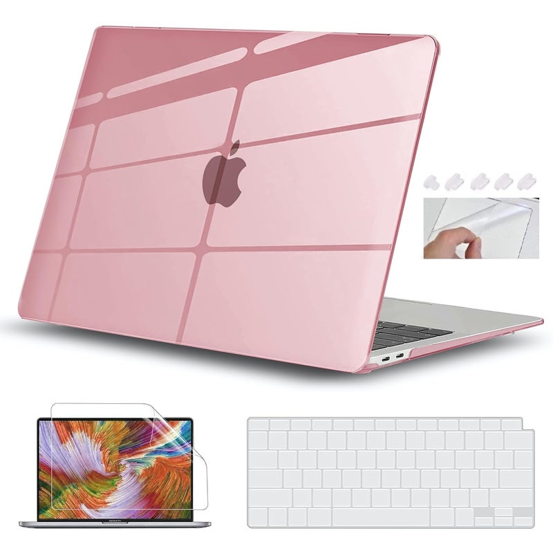 Gioia Bazaar Compatible with MacBook Air 13 inch Case Cover 2010-2017 Release A1369/A1466 Chip, Protective Plastic Hard Shell Case Cover (Pink) - Image 1