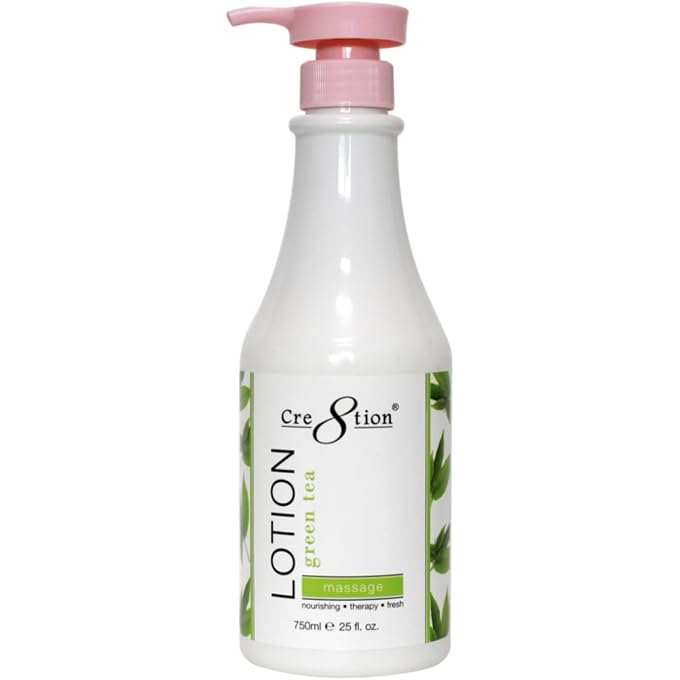 Cre8tion Spa Hand & Body Lotion Nourishing Skin Lotion Moisturizer From Dryness and Flaking 750ml / 25 fl oz (Green Tea) - Image 1