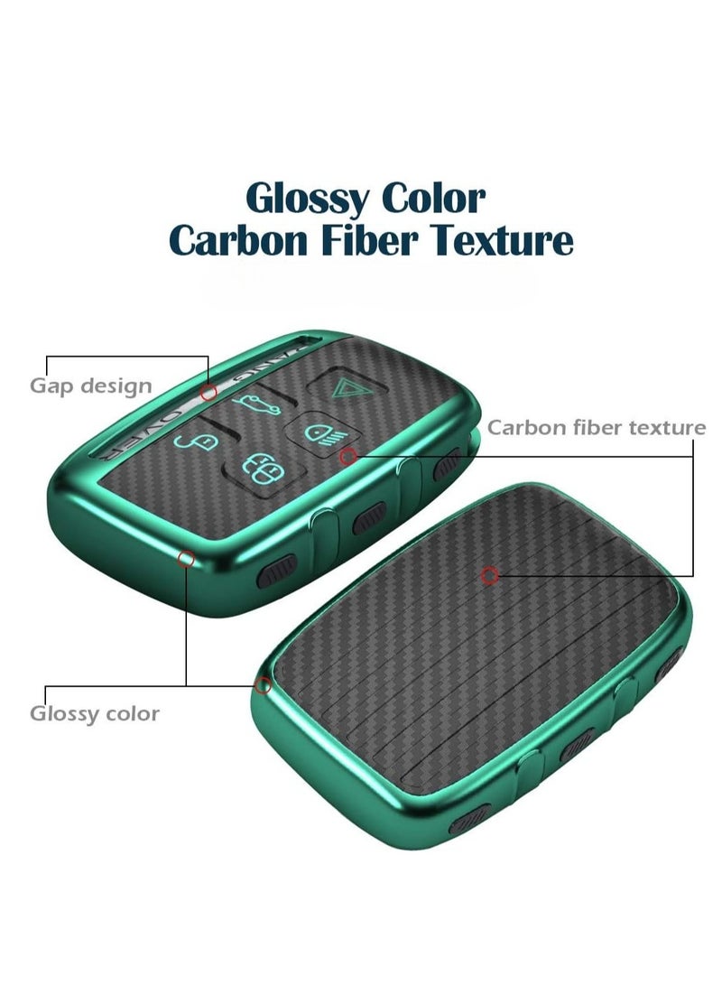 TPU Key Fob Cover for Land Rover Discovery Evoque LR4 Range Rover Sport Jaguar XE XF F-Pace with Alloy Keychain Holder Protector Shell for 5-Button Remote Key - Image 3