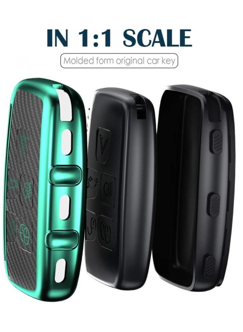 TPU Key Fob Cover for Land Rover Discovery Evoque LR4 Range Rover Sport Jaguar XE XF F-Pace with Alloy Keychain Holder Protector Shell for 5-Button Remote Key - Image 5