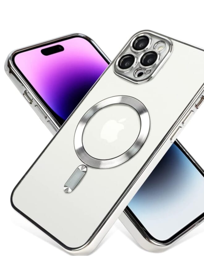 حافظة مغناطيسية لهاتف iPhone 14 Pro Max، حافظة هاتف شفافة [متوافقة مع MagSafe] مع واقي عدسة الكاميرا مضادة للخدش رفيعة مطلية بالكهرباء لهاتف iPhone 14 Pro Max - Image 2