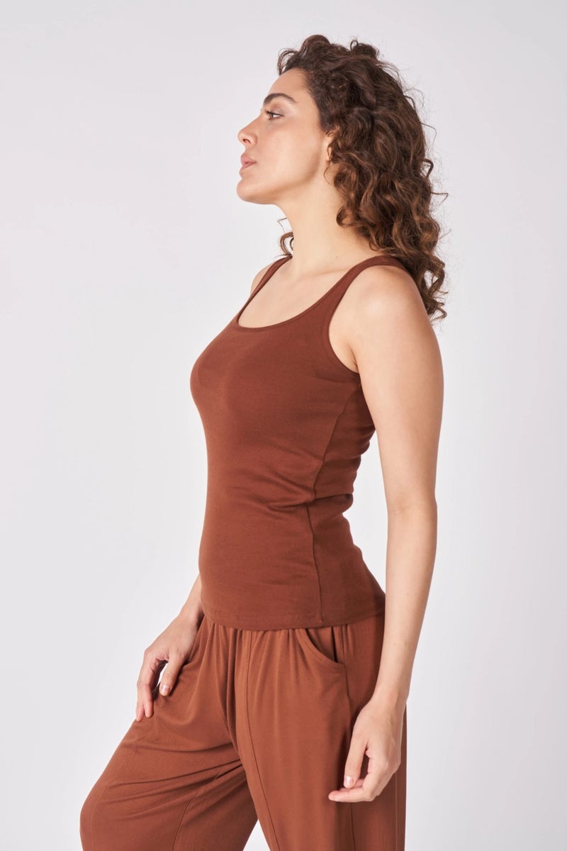 Defy's Women's 100% Cotton Wide Strap T-Shirt  - Image 2