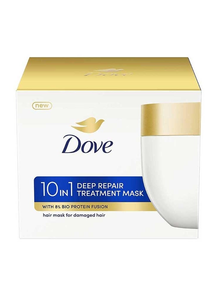 Dove 10 In 1 Deep Repair Treatment Hair Mask, 300 Millilitre | Floral, For All Hair Types - Image 1