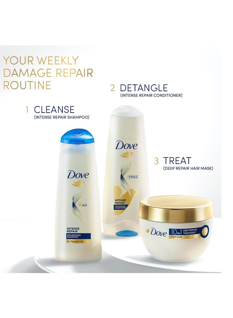 Dove 10 In 1 Deep Repair Treatment Hair Mask, 300 Millilitre | Floral, For All Hair Types - Image 5