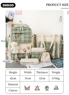 5PCS Kids School Backpack Set Canvas Laptop School Bag Sets for Kids with Tote Bag,Shoulder Bag,Pencil Box,Small Bag ,Large-capacity Bookbag for Girls Boys Back to School Supplies - pzsku/Z170C64A2FC621EDC37A9Z/45/_/1733900781/a27567d1-0684-4ca2-94e7-63c058d8bbe4