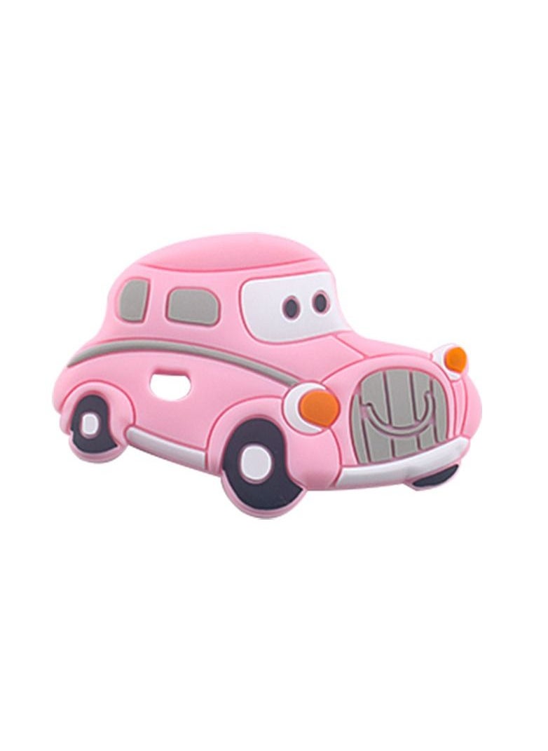 TOT TOT Car shaped Silicone Teether for Baby (Pink) 