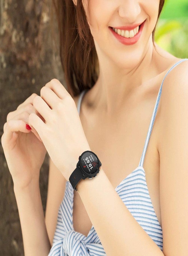 ANCOOL for Garmin Forerunner 245/165/55/645 Watch Band, 20mm Silicone Sport Watch Band Compatible with Garmin Vivoactive 5/3/Venu 2 Plus/Sq 2, for Galaxy Watch 7/6/5/4/FE 40mm 44mm(Black) - Image 5