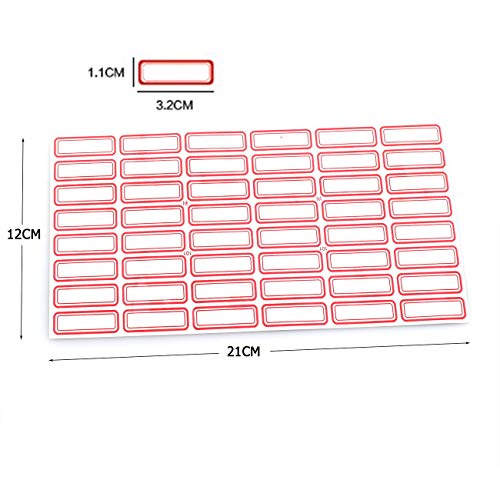 PZRT 12 Sheet / 576pcs Self-Adhesive Label Stickers for Office Supply Laboratory Label Product Classification Stationery Stickers Price Tag Post Writable Blank Sticker 3.2x1.1cm - Image 3