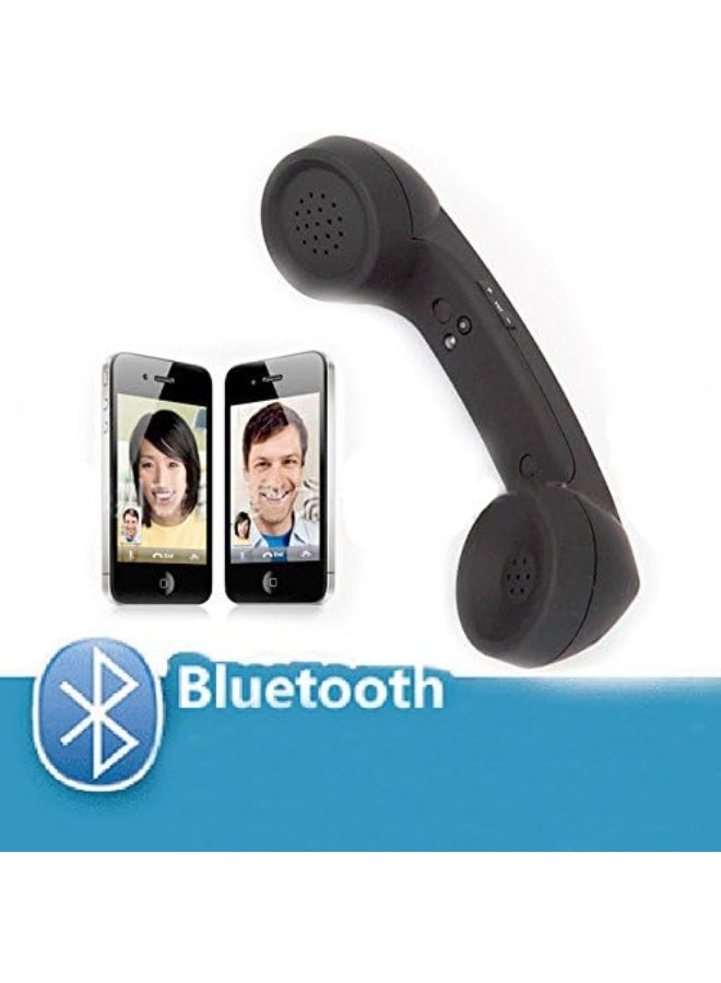ENJOY-UNIQUE Wireless Retro Telephone Handset and Wire Radiation-Proof Handset Receivers Headphones for a Mobile Phone with Comfortable Call (Black) - Image 5