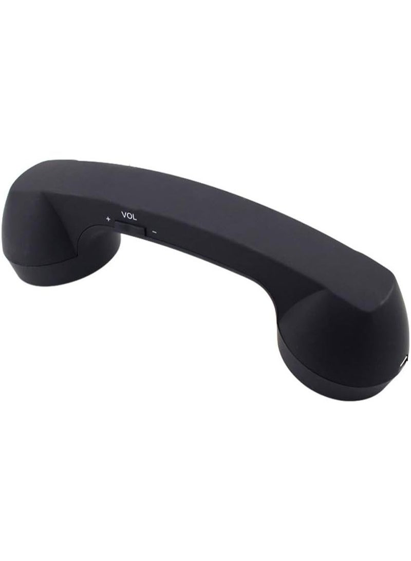 ENJOY-UNIQUE Wireless Retro Telephone Handset and Wire Radiation-Proof Handset Receivers Headphones for a Mobile Phone with Comfortable Call (Black) - Image 1