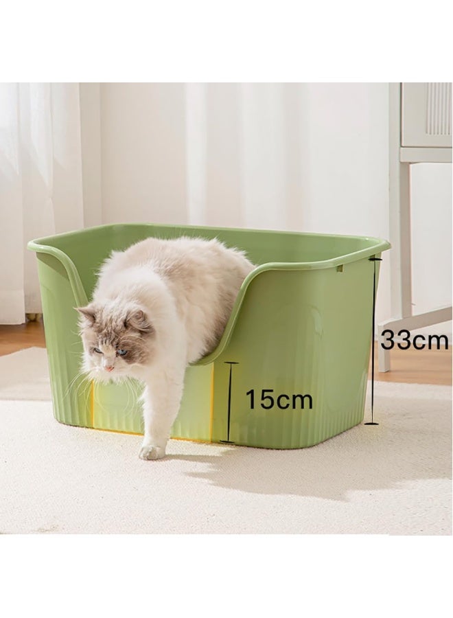 Neostyle NeoStyle Large Litter Box, 64.2 * 45.3 * 33.3cm Open Splash Proof High Side Litter Box, Better for Multi-Cat Households, Pet Safe Coating, Easier to Clean and More Sanitary (Grey)  - Image 3
