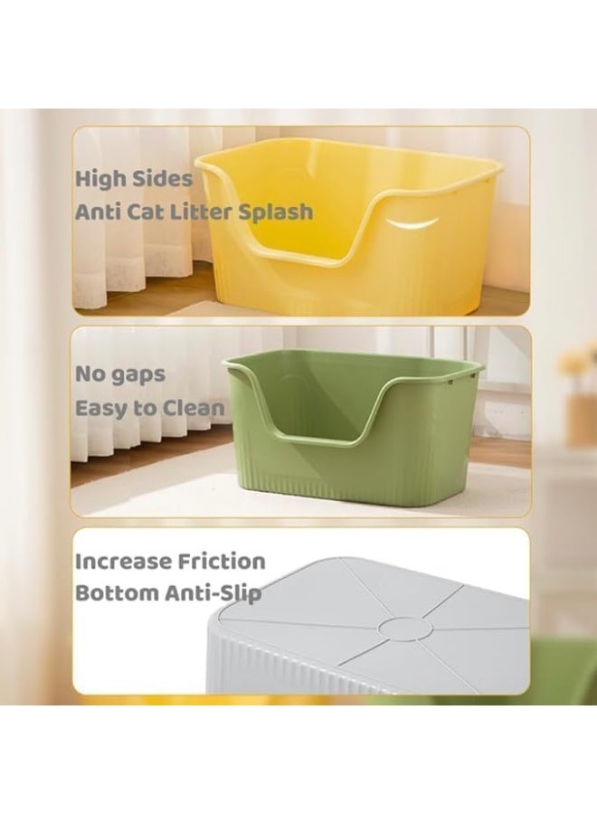 Neostyle NeoStyle Large Litter Box, 64.2 * 45.3 * 33.3cm Open Splash Proof High Side Litter Box, Better for Multi-Cat Households, Pet Safe Coating, Easier to Clean and More Sanitary (Grey)  - Image 5